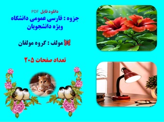 جزوه فارسی عمومی دانشگاه ویژه دانشجویان  مولف گروه مولفان  پرده نگار